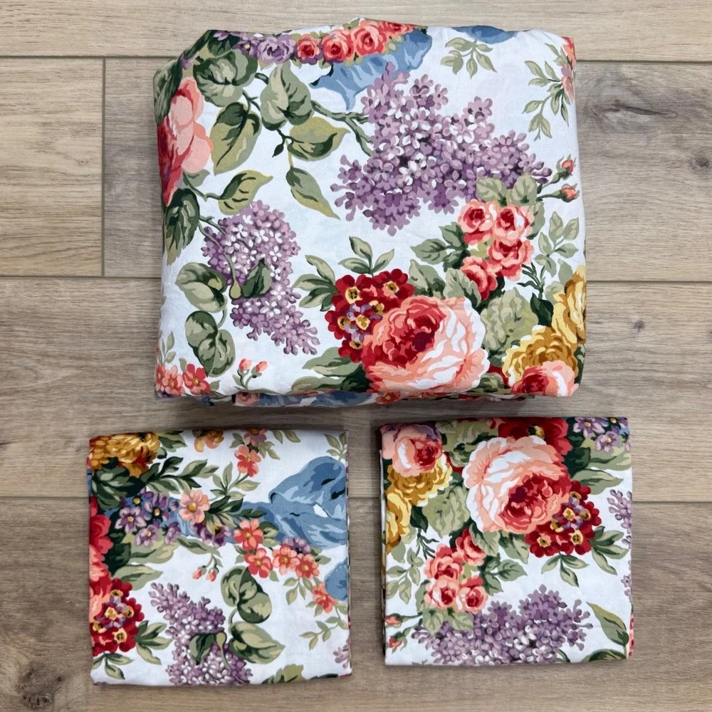 Ralph Lauren Allison Archival King Duvet Cover Set 2 Shams Cottagecore NO RUFFLE - Picture 2 of 12